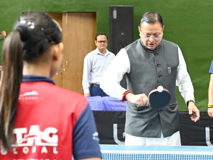सीएम धामी ने किया 87वें इंटर स्टेट जूनियर एवं यूथ नेशनल टेबल टेनिस चैंपियनशिप का शुभारंभ