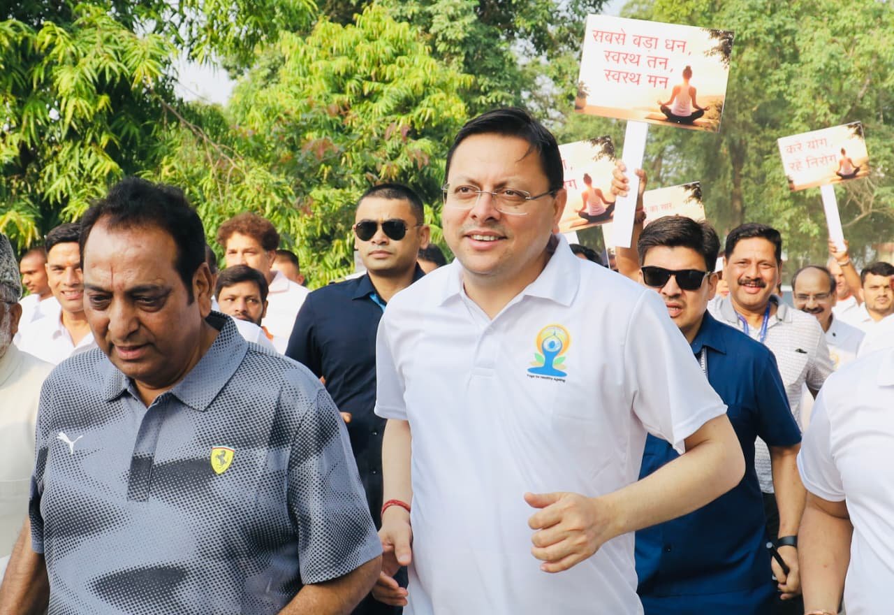 सईयां धामी ने अंतरराष्ट्रीय योग दिवस पर रन फॉर योगा कार्यक्रम में किया प्रतिभाग