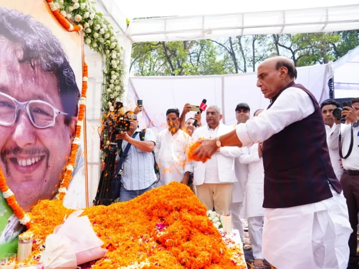 केन्द्रीय राजनाथ सिंह व सीएम धामी ने स्व जसपाल राणा के त्रयोदशी संस्कार मे पहुंच, दी भावभीनी श्रद्धांजलि